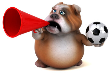 Fototapeta premium Fun bulldog - 3D Illustration