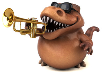 Fun Trex - 3D Illustration © Julien Tromeur