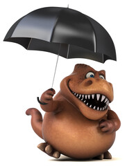Naklejka premium Fun dinosaur - 3D Illustration