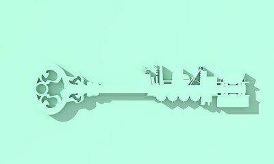 Industrial icons as part of ancient key