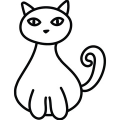 boho halloween_cat line icon