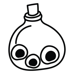 boho halloween_magic eyes line icon