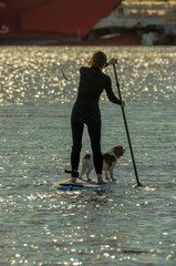 Taking Puppy For Paddle vert