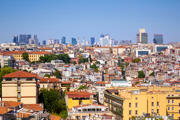Fototapeta premium Panoramic view of Istanbul downtown from the Galata tower.