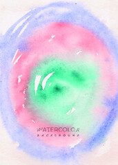 Fototapeta premium Beautiful hand painted watercolor background
