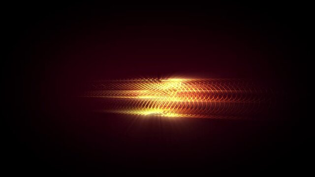 Abstract background shiny futuristic openwork geometry object transforms rotating loop