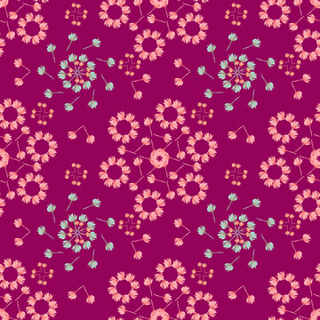 Pattern piccole decorazioni floreali