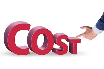 Cost optimisation concept with falling costs
