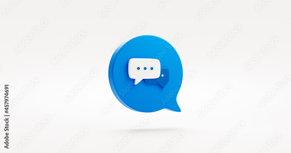 Poster chat bubble message speech dialog icon symbol or communication type talk and illustration element fl