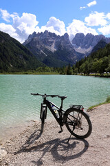 Electric Bikes in the Dolomites. South Tyrol. Italy