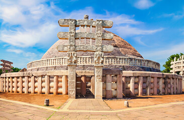 Sanchi Stupa is a Buddhist stone structure located on a hilltop at Sanchi Town in Raisen District...