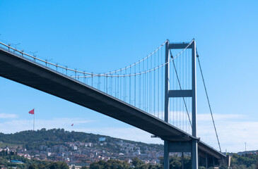 Bosphorus Bridge. The first of the three suspension bridges in Istanbul. Turkey