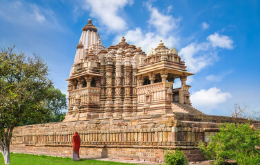 Historic Kandariya Mahadeva stone temple, Khajuraho at  Madhya Pradesh, India
