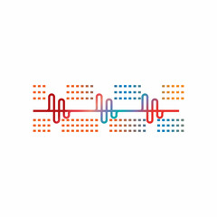 Sound waves vector illustration design template