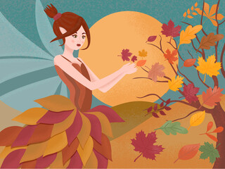 Obraz na płótnie Canvas fairy autumn