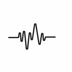Sound waves vector illustration design template