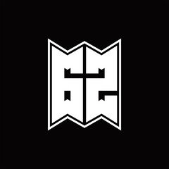 Obraz premium GZ Logo monogram with emblem style design template