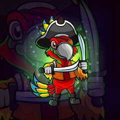 The pirates parrot esport logo design