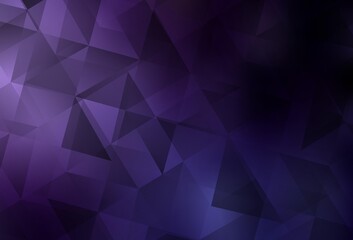 Dark Purple vector polygon abstract backdrop.