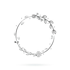 frame botanical vector design floral ornament isolated template