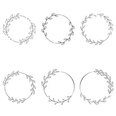 radial floral set vector