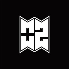 Fototapeta premium OZ Logo monogram with emblem style design template