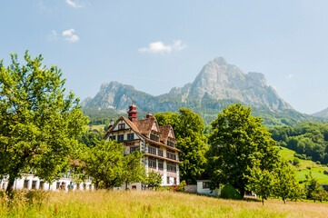 Schwyz, Dorf, Grosser Mythen, Kleiner Mythen, Mythenregion, Schwyzer Alpen, Wanderweg, Bergbahnen,...