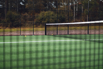 Paddle court outside in Sweden a cloudy day
