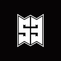 Obraz premium SE Logo monogram with emblem style design template