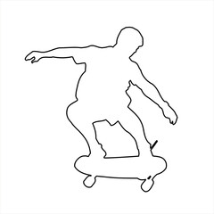 Vector design of a sketch of a person playing a sketchboard