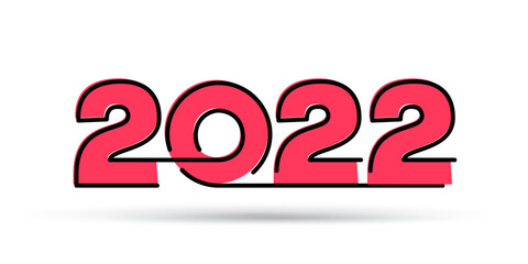 2022 year icon simple illustration