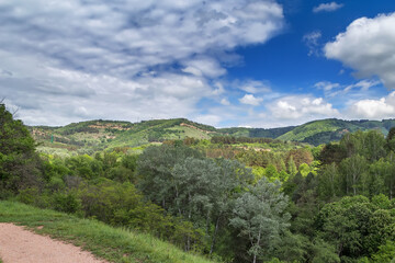Obraz premium Landscape with mountains, Kislovodsk, Russia