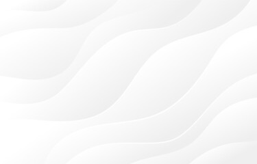 Smooth and clean vector subtle background illustration, abstract white light gray wave flowing lines curve luxury elegant texture