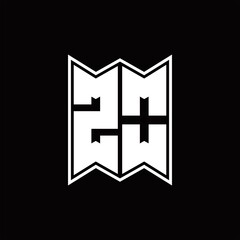 Obraz premium ZO Logo monogram with emblem style design template