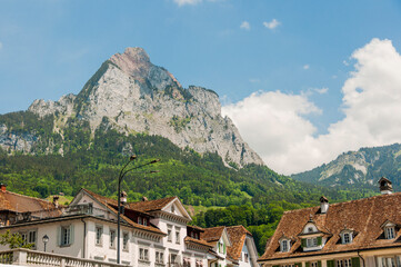 Schwyz, Dorf, Grosser Mythen, Kleiner Mythen, Mythenregion, Schwyzer Alpen, Wanderweg, Bergbahnen, Sommer, Schweiz