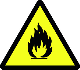 Flammable Fire Hazard Warning Sign