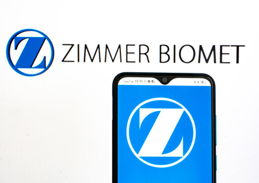 In this photo illustration Zimmer Biomet Holdings, Inc. logo seen displayed on a smartphone