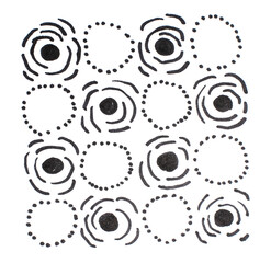 Circle marker hand made pattern. Rose abstract geometry pattern