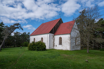 Fototapeta na wymiar church in vormsi island estonia europe