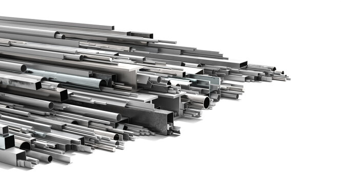 metal profiles of various shapes and sizes