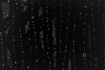 Fototapeta premium background water drops on black glass, full photo size, overlay layer design