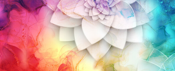 Astral Astrology Yoga Concept of Meditation Flow Universal Energy Background © lumerb