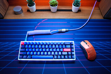 Mechanical keyboard with colorful keycaps