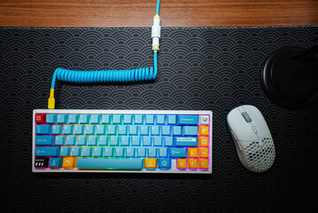 Mechanical keyboard with colorful keycaps