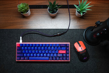 Mechanical keyboard with colorful keycaps