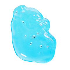 Close up macro Aloe vera gel serum cosmetic texture isolated on white background with bubbles clipping path. Cruelty free. Lemongrass gel skincare product. antibacterial liquid moisturizing.