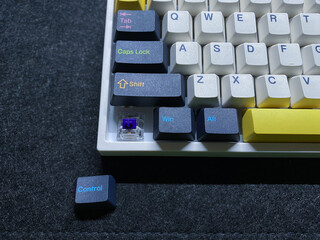 Mechanical keyboard with colorful keycaps