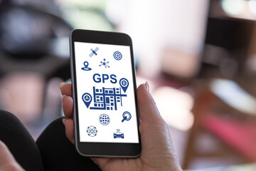 Gps concept on a smartphone