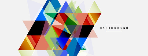 Mosaic triangles geometric background. Techno or business concept, pattern for wallpaper, banner, background, landing page