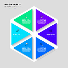 Infographic design template. Creative concept with 6 steps